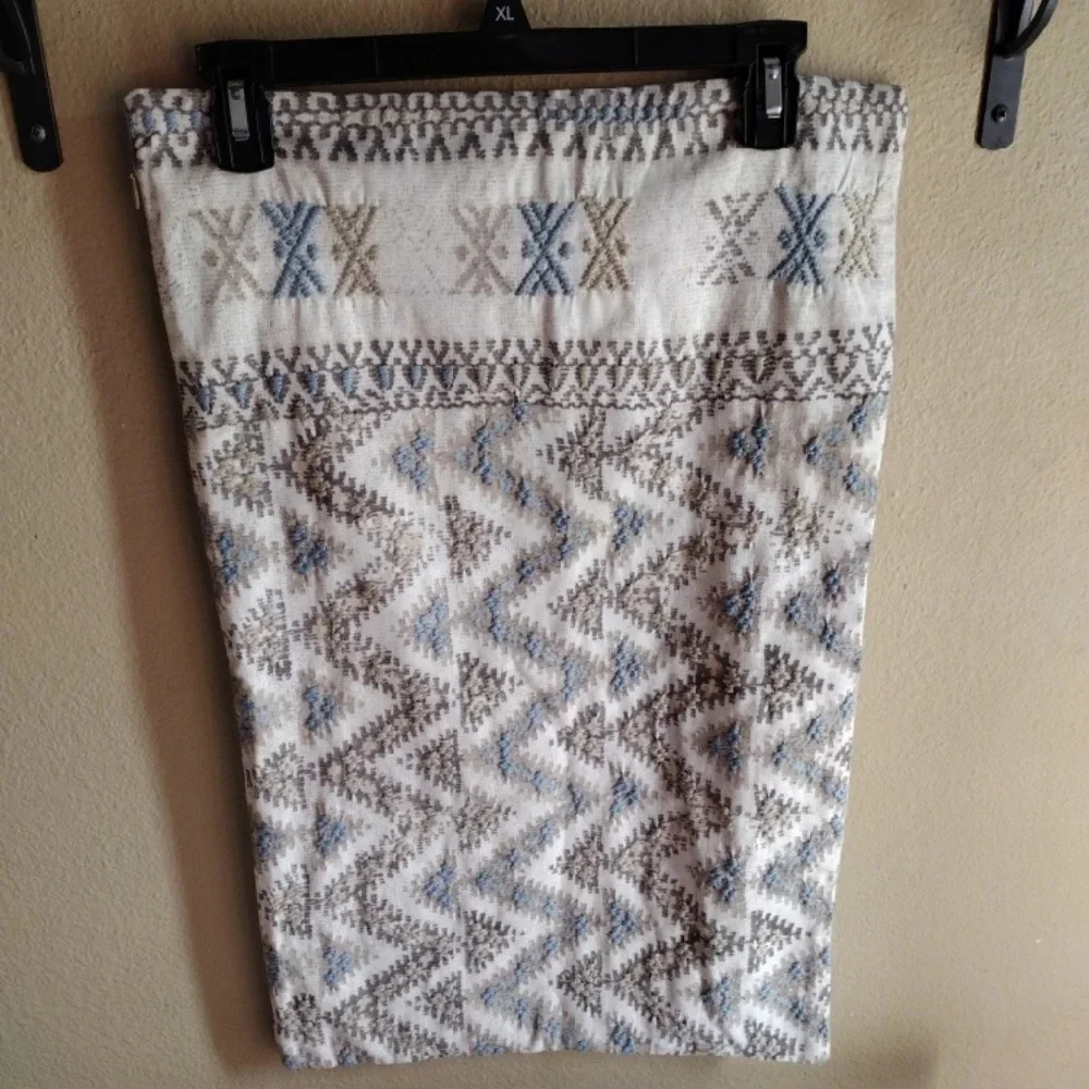 Pottery Barn Embroidered Chevron Aztec Print 16